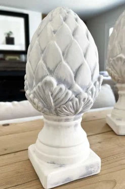 Cristina Oria Piezas Decorativas^Figura Decorativa Con Diseño De Alcachofa Blanca