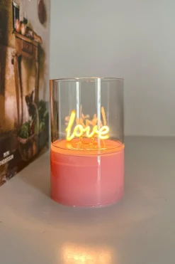 Cristina Oria Piezas Decorativas|Lámparas^Figura Decorativa De Neón Rosa "Love"