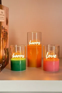 Cristina Oria Lámparas|Piezas Decorativas^Figura Decorativa De Neón Amarilla "Happy"