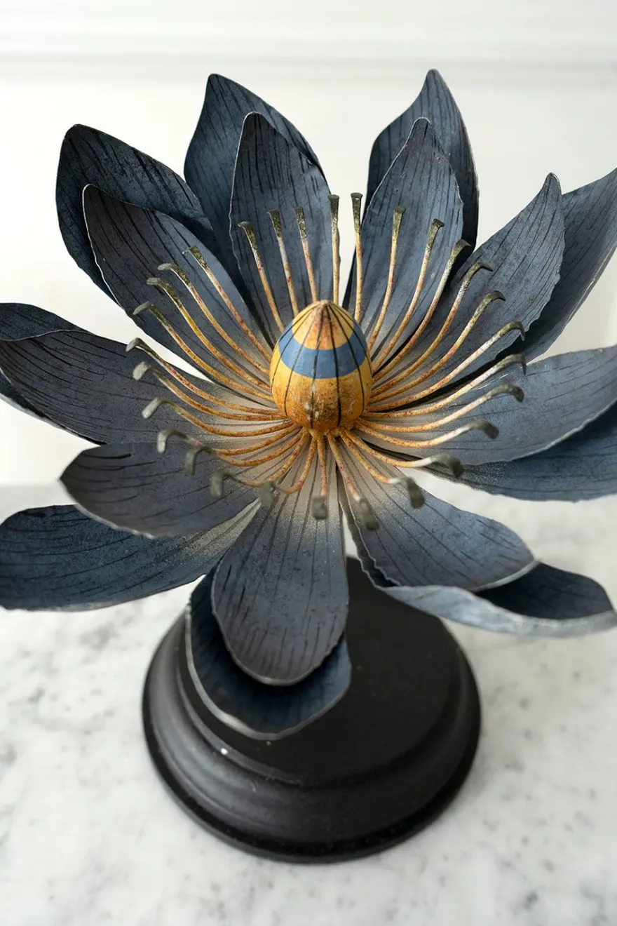 Cristina Oria Piezas Decorativas^Figura Decorativa Flor De Loto Azul