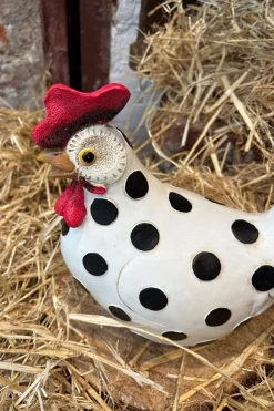 Cristina Oria Piezas Decorativas^Figura Decorativa Gallina Lunares