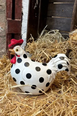 Cristina Oria Piezas Decorativas^Figura Decorativa Gallina Lunares