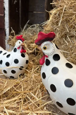 Cristina Oria Piezas Decorativas^Figura Decorativa Gallina Lunares