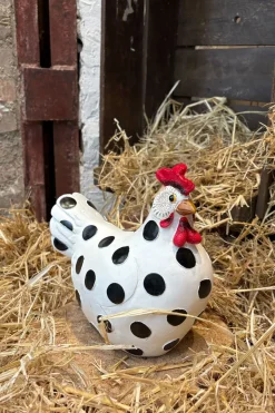 Cristina Oria Piezas Decorativas^Figura Decorativa Gallina Lunares