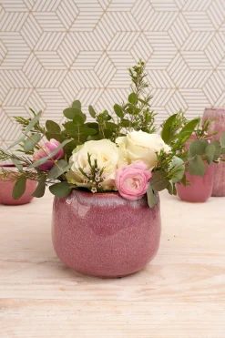 Cristina Oria Jarrones, Floreros Y Maceteros^Florero Cerámica Redondo Rosado Grande