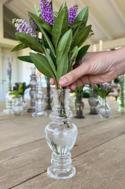 Cristina Oria Jarrones, Floreros Y Maceteros^Florero De Cristal Con Diseño Venecia Transparente Grande