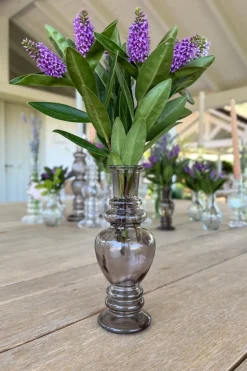 Cristina Oria Jarrones, Floreros Y Maceteros^Florero De Cristal Con Diseño Venecia Gris Grande