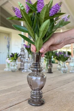 Cristina Oria Jarrones, Floreros Y Maceteros^Florero De Cristal Con Diseño Venecia Gris Grande