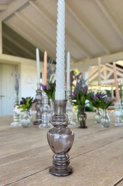 Cristina Oria Jarrones, Floreros Y Maceteros^Florero De Cristal Con Diseño Venecia Gris Grande