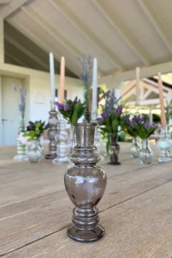 Cristina Oria Jarrones, Floreros Y Maceteros^Florero De Cristal Con Diseño Venecia Gris Grande