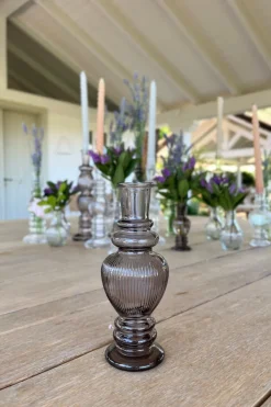 Cristina Oria Jarrones, Floreros Y Maceteros^Florero De Cristal Con Diseño Venecia Gris Grande