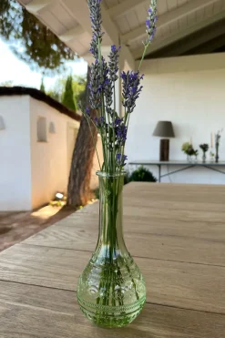 Cristina Oria Jarrones, Floreros Y Maceteros^Florero De Cristal Con Diseño París Verde Claro