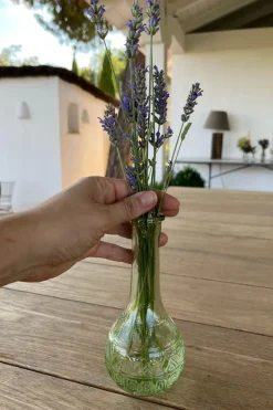 Cristina Oria Jarrones, Floreros Y Maceteros^Florero De Cristal Con Diseño París Verde Claro