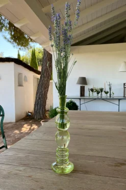 Cristina Oria Jarrones, Floreros Y Maceteros^Florero De Cristal Con Diseño Florencia Verde Claro Grande