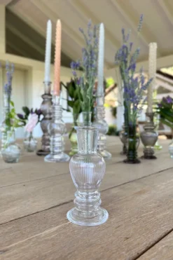 Cristina Oria Jarrones, Floreros Y Maceteros^Florero De Cristal Con Diseño Venecia Transparente Pequeño