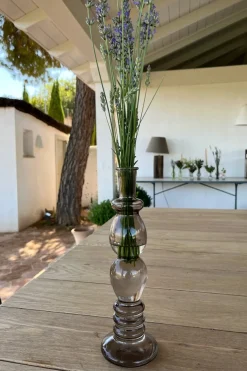 Cristina Oria Jarrones, Floreros Y Maceteros^Florero De Cristal Con Diseño Florencia Gris Grande