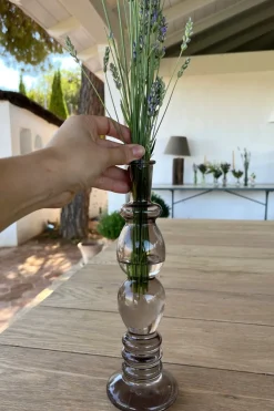 Cristina Oria Jarrones, Floreros Y Maceteros^Florero De Cristal Con Diseño Florencia Gris Grande