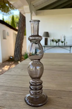 Cristina Oria Jarrones, Floreros Y Maceteros^Florero De Cristal Con Diseño Florencia Gris Grande