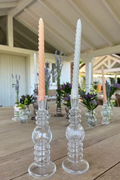 Cristina Oria Jarrones, Floreros Y Maceteros^Florero De Cristal Con Diseño Florencia Transparente Pequeño