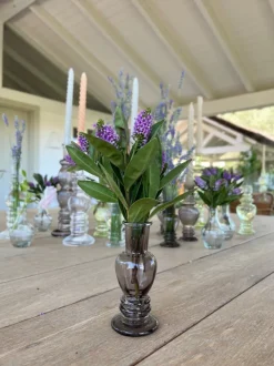 Cristina Oria Jarrones, Floreros Y Maceteros^Florero De Cristal Con Diseño Venecia Gris Pequeño