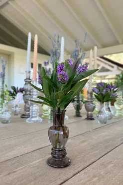 Cristina Oria Jarrones, Floreros Y Maceteros^Florero De Cristal Con Diseño Venecia Gris Pequeño