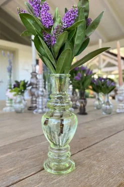 Cristina Oria Jarrones, Floreros Y Maceteros^Florero De Cristal Con Diseño Venecia Verde Claro Grande