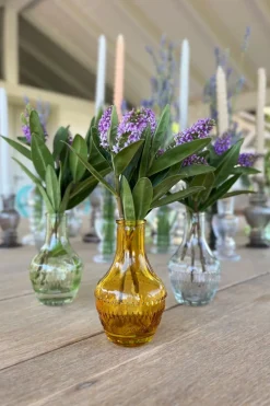 Cristina Oria Jarrones, Floreros Y Maceteros^Florero De Cristal Con Diseño Milán Ocre