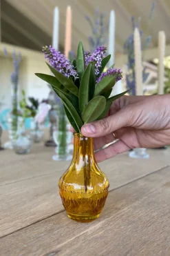 Cristina Oria Jarrones, Floreros Y Maceteros^Florero De Cristal Con Diseño Milán Ocre