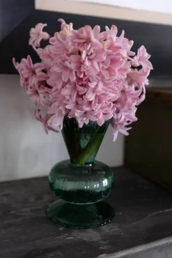 Cristina Oria Jarrones, Floreros Y Maceteros^Florero De Cristal Verde Modelo Esmeralda