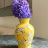 Cristina Oria Jarrones, Floreros Y Maceteros^Florero De Porcelana Amarillo Diseño Ume