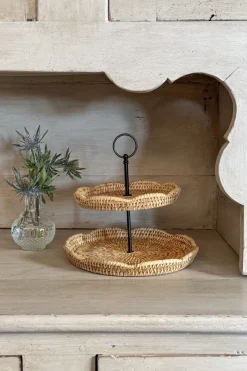 Cristina Oria Accesorios De Mesa^Frutero Dos Alturas De Ratán