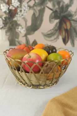 Cristina Oria Accesorios De Mesa^Frutero Redondo Metal Dorado