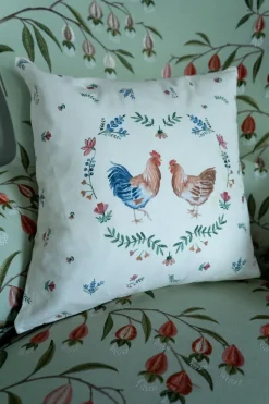 Cristina Oria Cojines^Funda De Cojín De Algodón Con Diseño De Gallinas