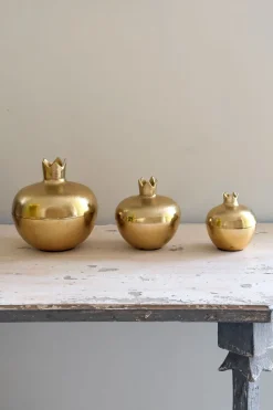 Cristina Oria Piezas Decorativas^Granada Dorada De Bronce