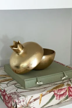 Cristina Oria Piezas Decorativas^Granada Dorada De Bronce