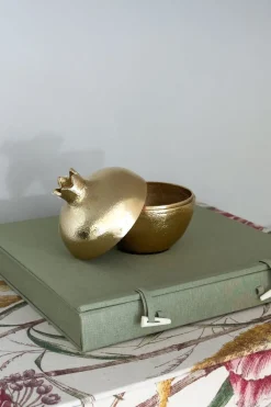 Cristina Oria Piezas Decorativas^Granada Dorada De Bronce