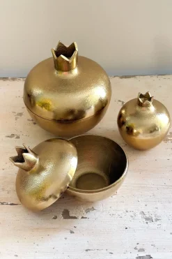 Cristina Oria Piezas Decorativas^Granada Dorada De Bronce