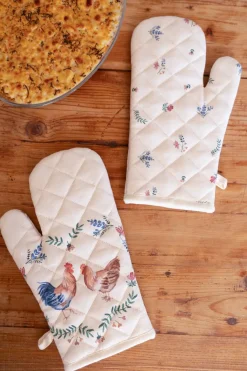 Cristina Oria Otros Textil^Guante Para Horno De Algodón Con Diseño De Gallinas