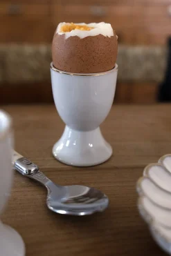 Cristina Oria Accesorios De Mesa^Huevera De Porcelana Con Ribete Dorado