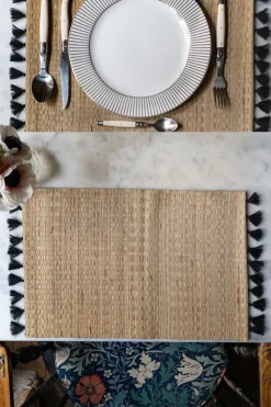 Cristina Oria Manteles Individuales^Individual De Rafia Con Flecos