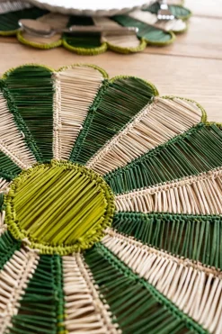 Cristina Oria Manteles Individuales^Individual Diseño Margarita Verde