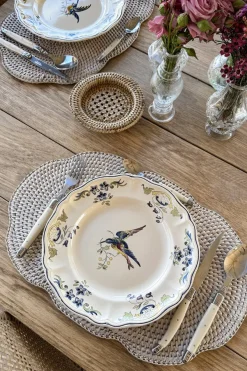 Cristina Oria Manteles Individuales^Individual Ovalado De Ratán Blanco