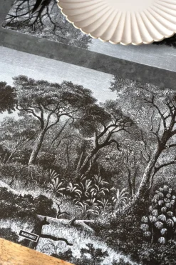 Cristina Oria Manteles Individuales^Individual Rectangular Diseño Paisaje Blanco Y Negro