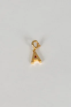 Cristina Oria Joyas Co|Joyas Co^Iniciales Doradas Con Detalle De Estrellas