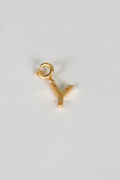 Cristina Oria Joyas Co|Joyas Co^Iniciales Doradas Con Detalle De Estrellas