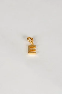 Cristina Oria Joyas Co|Joyas Co^Iniciales Doradas Con Detalle De Estrellas