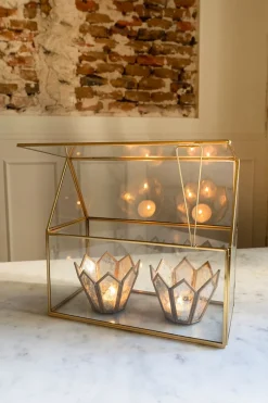 Cristina Oria Piezas Decorativas^Invernadero Cristal Dorado