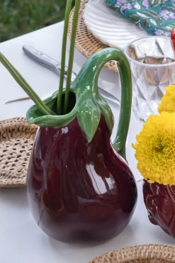 Cristina Oria Jarras Y Botellas^Jarra Con Diseño De Berenjena