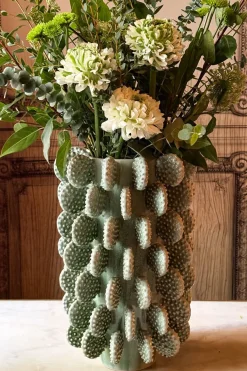 Cristina Oria Jarrones, Floreros Y Maceteros^Jarrón Alto Con Diseño De Cactus Verde