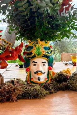 Cristina Oria Piezas Decorativas|Jarrones, Floreros Y Maceteros^Jarrón Busto Diseño Siciliano